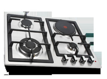 Built In Combined Gas And Electric Hob Stainless Steel Surface Material